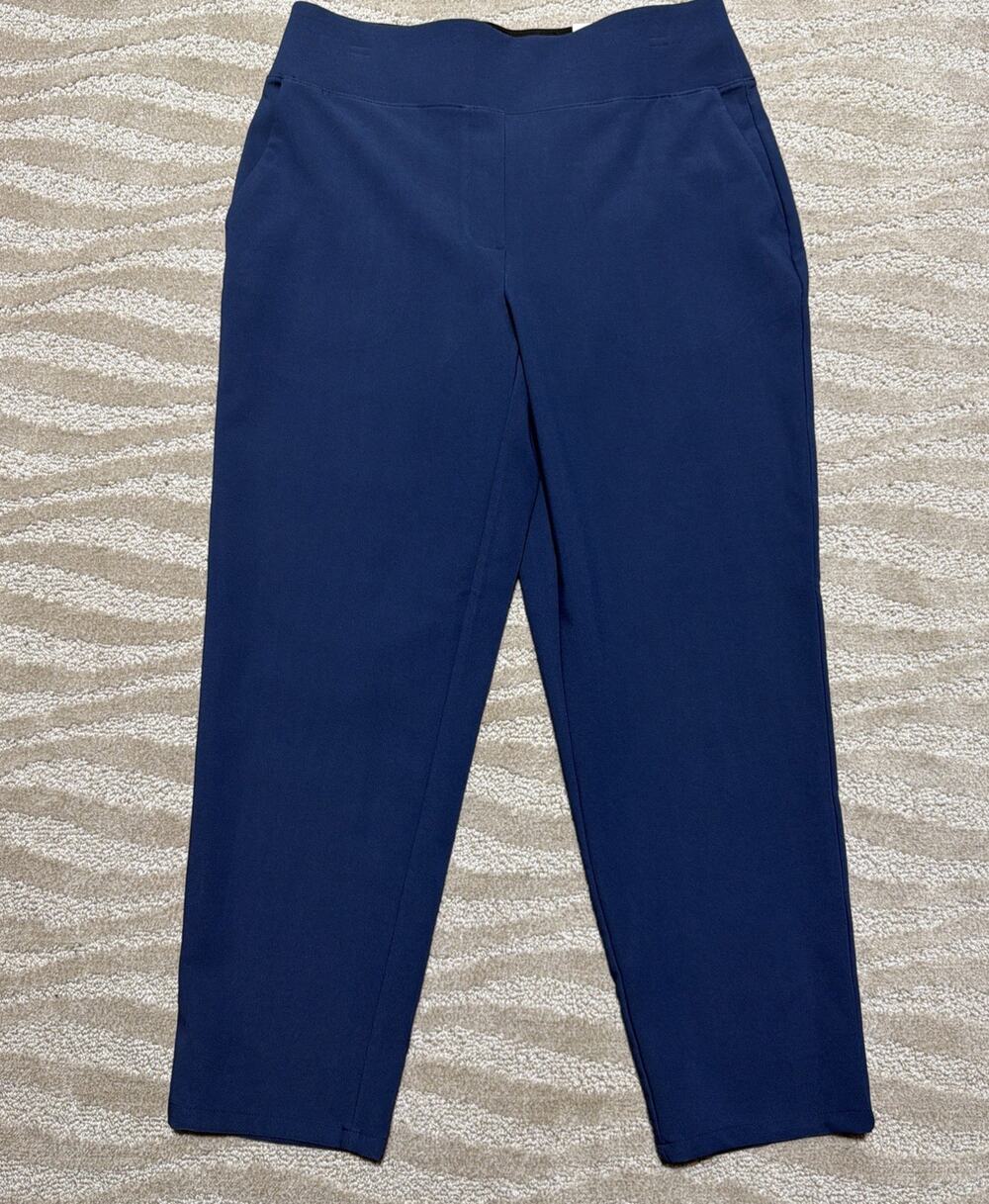 NEW Nine West Women's High Rise Pull On Straight Ankle Pants Size M Stretch NWT